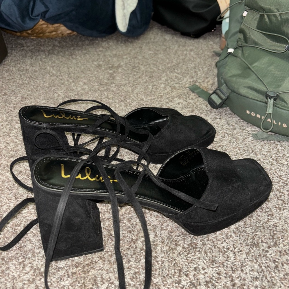Lulu’s Strappy Platform Heels
